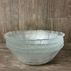 Set of 4 Arcoroc France Canterbury Crocus Glass Bowls | Vintage Floral